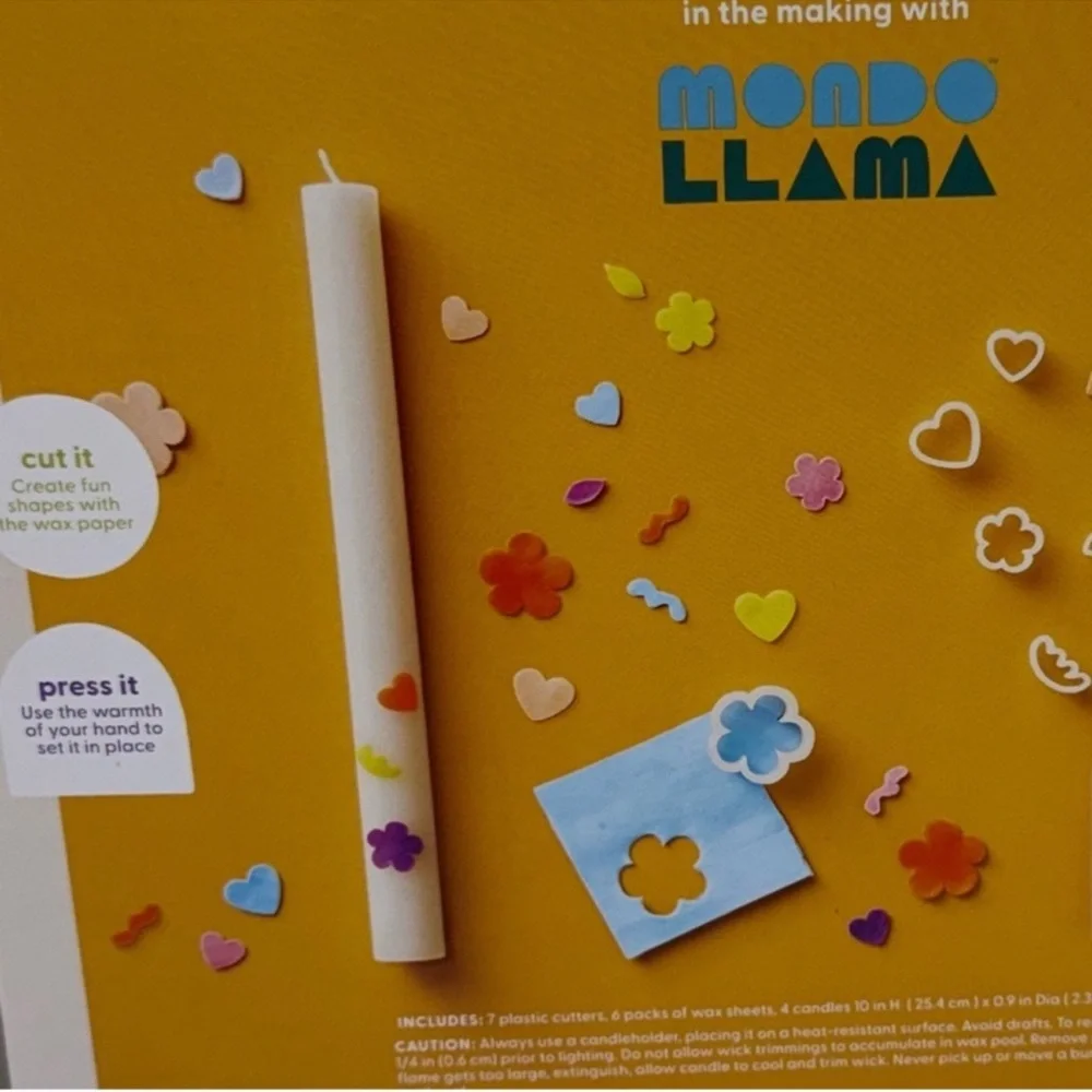 New! Colorful Taper Candle Making Kit - Mondo Llama - Picture 8 of 8